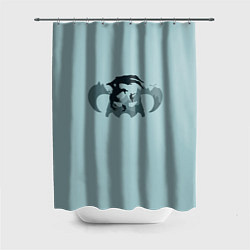 Шторка для душа Скайрим - минимализм, цвет: 3D-принт