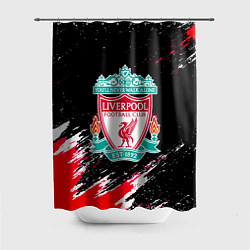 Шторка для душа Liverpool краски штрихи, цвет: 3D-принт