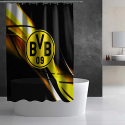 Шторка для душа Borussia спортивная геометрия, цвет: 3D-принт — фото 2