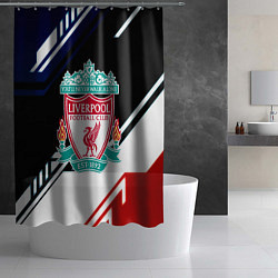 Шторка для душа Liverpool geometry sport, цвет: 3D-принт — фото 2