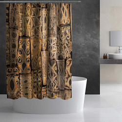 Шторка для душа Узоры Африки, цвет: 3D-принт — фото 2