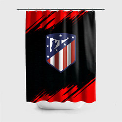 Шторка для душа Атлетико Мадрид красные краски, цвет: 3D-принт