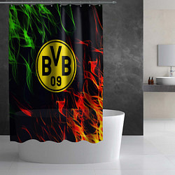 Шторка для душа Borussia flame toxic, цвет: 3D-принт — фото 2