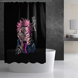 Шторка для душа Итадори с Сукуна на руке, цвет: 3D-принт — фото 2