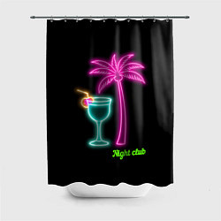 Шторка для душа Night club, цвет: 3D-принт