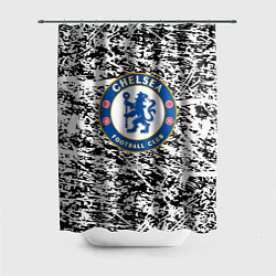 Шторка для ванной Челси штрихи красок