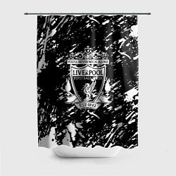 Шторка для душа Ливерпуль белые штриха красок, цвет: 3D-принт