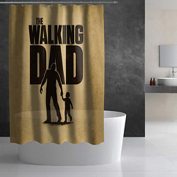 Шторка для душа The walking dad - каламбур, цвет: 3D-принт — фото 2