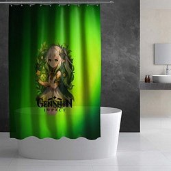 Шторка для душа Нахида Genshin Impact, цвет: 3D-принт — фото 2