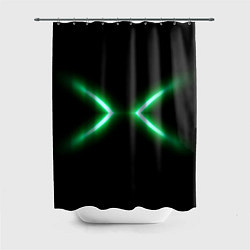 Шторка для душа Neon green lines, цвет: 3D-принт
