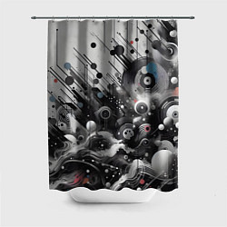 Шторка для душа Абстрактный паттерн - нейроарт фантазия, цвет: 3D-принт