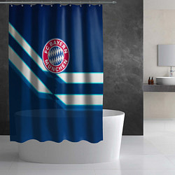 Шторка для душа Бавария Мюнхен геометрия, цвет: 3D-принт — фото 2