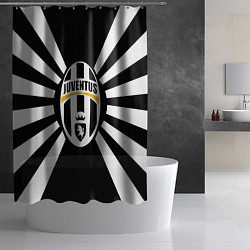 Шторка для душа Ювентус линии, цвет: 3D-принт — фото 2