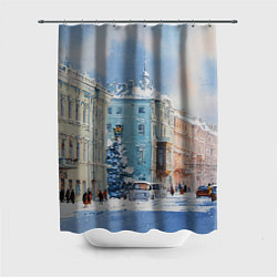 Шторка для душа Зимний Питер, цвет: 3D-принт