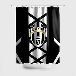 Шторка для душа Ювентус геометрия полосы линии, цвет: 3D-принт