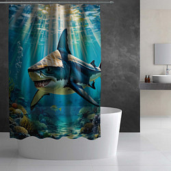 Шторка для душа Хищник кораллового рифа, цвет: 3D-принт — фото 2