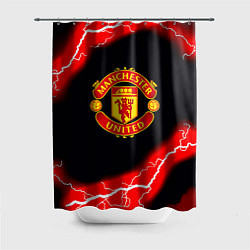 Шторка для ванной Манчестер Юнайтед шторм молнии