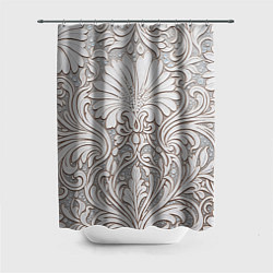 Шторка для душа Вензельные цветы, цвет: 3D-принт