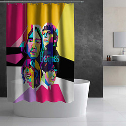 Шторка для душа The Beatles: Poly-art, цвет: 3D-принт — фото 2