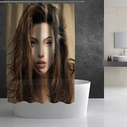 Шторка для душа Анжелина Джоли, цвет: 3D-принт — фото 2