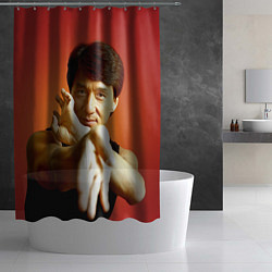Шторка для душа Джеки Чан ставит блок, цвет: 3D-принт — фото 2