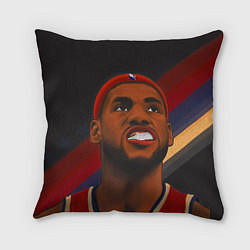 Подушка квадратная LeBron Smile, цвет: 3D-принт