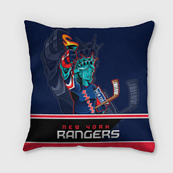 Подушка квадратная New York Rangers, цвет: 3D-принт