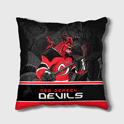 Подушка квадратная New Jersey Devils цвета 3D-принт — фото 1