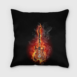 Подушка квадратная Адская гитара, цвет: 3D-принт
