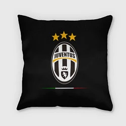 Подушка квадратная Juventus: 3 stars, цвет: 3D-принт