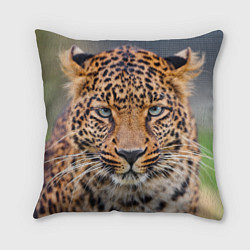 Подушка квадратная Грустный леопард, цвет: 3D-принт
