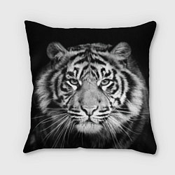 Подушка квадратная Мордочка тигра, цвет: 3D-принт