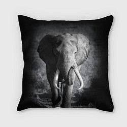 Подушка квадратная Бегущий слон, цвет: 3D-принт