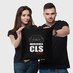 Подушка квадратная Mercedes CLS Class, цвет: 3D-принт — фото 2