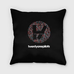 Подушка квадратная Twenty one pilots, цвет: 3D-принт