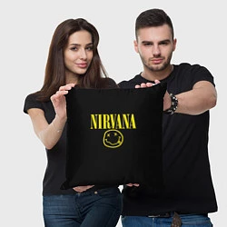 Подушка квадратная Nirvana Rock, цвет: 3D-принт — фото 2