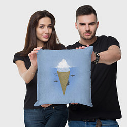 Подушка квадратная Мороженое, цвет: 3D-принт — фото 2