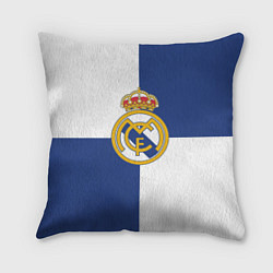 Подушка квадратная Real Madrid: Blue style, цвет: 3D-принт
