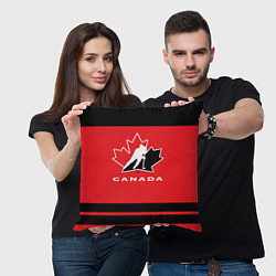 Подушка квадратная Canada Team, цвет: 3D-принт — фото 2