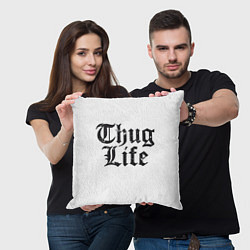 Подушка квадратная Thug Life, цвет: 3D-принт — фото 2