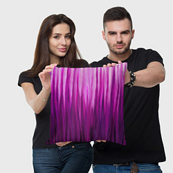 Подушка квадратная Фиолетово-черные краски, цвет: 3D-принт — фото 2