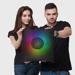 Подушка квадратная Coldplay Colour, цвет: 3D-принт — фото 2