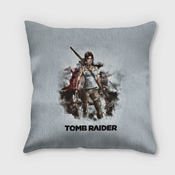 Подушка квадратная TOMB RAIDER, цвет: 3D-принт