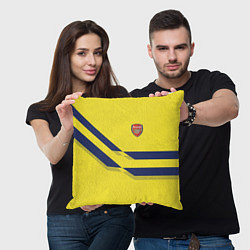 Подушка квадратная Arsenal FC: Yellow style, цвет: 3D-принт — фото 2
