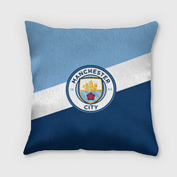 Подушка квадратная FC Manchester City: Colors, цвет: 3D-принт