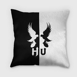 Подушка квадратная HU: Black & White, цвет: 3D-принт