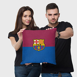 Подушка квадратная Barcelona FC: Duo Color, цвет: 3D-принт — фото 2