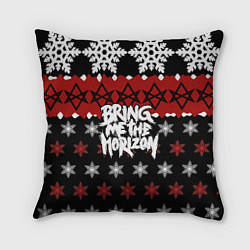 Подушка квадратная Праздничный Bring Me the Horizon, цвет: 3D-принт