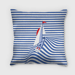 Подушка квадратная Полосатый рейс, цвет: 3D-принт