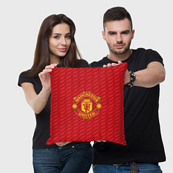 Подушка квадратная FC Manchester United: Creative, цвет: 3D-принт — фото 2